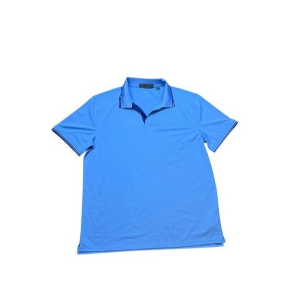 G/Fore Mens Size Large Blue Johnny Collar Performance Golf Polo Shirt - Preppy
